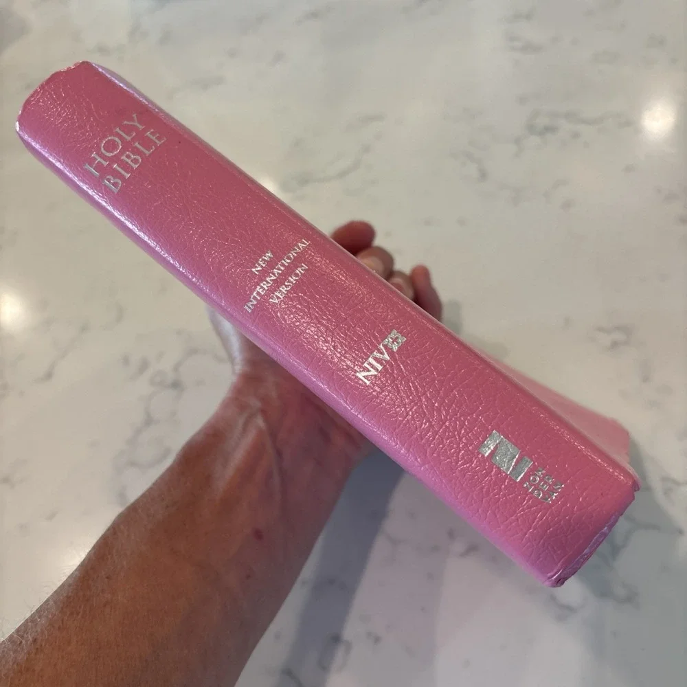 Holy Bible New International Version Zondervan Pink Faux Leather Cover 2011